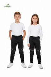 ROADWEAR Kids Black Tech Panel Jogger Pants with Zipper Pockets